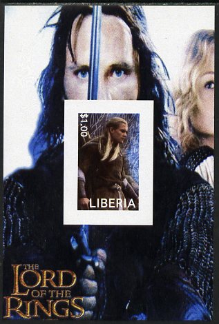 Liberia 2003 Lord of the Rings #4 imperf s/sheet unmounted mint, stamps on films, stamps on movies, stamps on literature, stamps on fantasy, stamps on entertainments, stamps on 