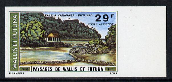 Wallis & Futuna 1976 Landscapes 29f (Vasavasa) imperf proof from limited printing unmounted mint, SG 250*, stamps on tourism