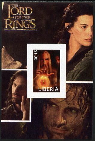 Liberia 2003 Lord of the Rings #5 imperf s/sheet unmounted mint, stamps on , stamps on  stamps on films, stamps on  stamps on movies, stamps on  stamps on literature, stamps on  stamps on fantasy, stamps on  stamps on entertainments, stamps on  stamps on 