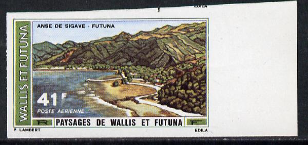 Wallis & Futuna 1976 Landscapes 41f (Sigave Bay) imperf proof from limited printing unmounted mint, SG 251*, stamps on tourism