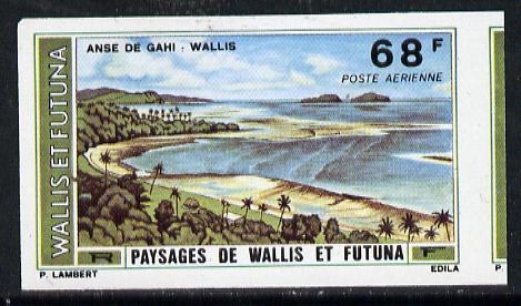 Wallis & Futuna 1976 Landscapes 68f (Gahi Bay) imperf proof from limited printing unmounted mint, SG 252*, stamps on tourism