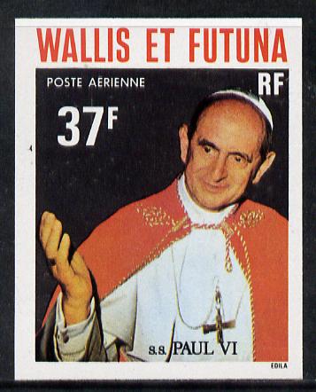 Wallis & Futuna 1979 Popes 37f (Pope Paul VI) imperf proof from limited printing, SG 304*, stamps on personalities, stamps on religion, stamps on popes, stamps on pope