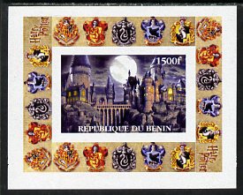 Benin 2001 Harry Potter #2 individual imperf deluxe sheet unmounted mint, stamps on films, stamps on fantasy, stamps on cinema, stamps on literature, stamps on children