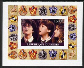 Benin 2001 Harry Potter #3 individual imperf deluxe sheet unmounted mint                                                                                                  ..., stamps on films, stamps on fantasy, stamps on cinema, stamps on literature, stamps on children