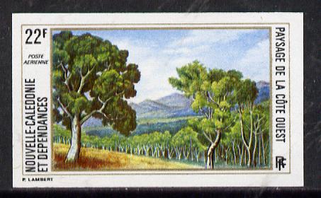 New Caledonia 1974 West Coast Landscapes 22f imperf proof from limited printing unmounted mint, SG 535*, stamps on trees     tourism