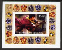 Benin 2001 Harry Potter #4 individual imperf deluxe sheet unmounted mint                                                                                                  ..., stamps on films, stamps on fantasy, stamps on cinema, stamps on literature, stamps on children