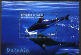 Guinea - Conakry 1998 Marine Life #2 - Dolphin perf s/sheet, Michel BL643 unmounted mint. Note this item is privately produced and is offered purely on its thematic appeal, stamps on marine life, stamps on dolphins