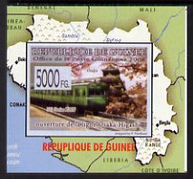 Guinea - Conakry 2009 Opening of Saka Higashi Line individual imperf deluxe sheet #4 unmounted mint. Note this item is privately produced and is offered purely on its thematic appeal                                                                                                                                                                                                                                                                                                                                                                                                                                                                                                                                                                                                                                                                                                                                                                                                                                                                                                   , stamps on , stamps on  stamps on railways, stamps on  stamps on maps