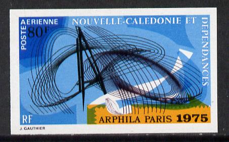 New Caledonia 1974 Arphila 75 Stamp Exhibition (Art) imperf proof from limited printing, SG 545*, stamps on arts, stamps on stamp exhibitions