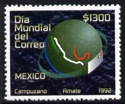 Mexico 1992 World Post Day unmounted mint, SG 2095, stamps on postal