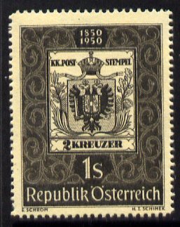 Austria 1950 Austrian Stamp Centenary unmounted mint, SG 1210, stamps on stamp on stamp