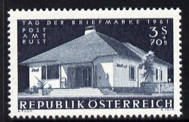 Austria 1961 Stamp Day - Rust Post Office - unmounted mint, SG 1378, stamps on postal, stamps on 