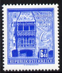 Austria 1957-70 Golden Roof, Innsbruck 6s 40 from Buildings def set unmounted mint, SG 1320, stamps on architecture