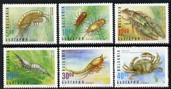 Bulgaria 1996 Aquatic Life perf set of 6 unmounted mint SG 4093-98, stamps on marine life, stamps on crabs, stamps on crawfish
