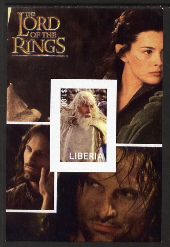 Liberia 2003 Lord of the Rings #6 imperf s/sheet unmounted mint, stamps on , stamps on  stamps on films, stamps on  stamps on movies, stamps on  stamps on literature, stamps on  stamps on fantasy, stamps on  stamps on entertainments, stamps on  stamps on 