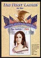 Gambia 2007 The First Ladies of USA - Sarah Polk perf m/sheet unmounted mint SG MS 5098p, stamps on constitutions, stamps on flags, stamps on birds, stamps on eagles, stamps on birds of prey, stamps on usa presidents, stamps on women, stamps on americana