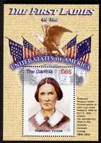 Gambia 2007 The First Ladies of USA - Margaret Taylor perf m/sheet unmounted mint SG MS 5098q, stamps on constitutions, stamps on flags, stamps on birds, stamps on eagles, stamps on birds of prey, stamps on usa presidents, stamps on women, stamps on americana