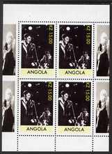 Angola 1999 Elvis Presley perf sheetlet containing 4 values with Marilyn in margins, unmounted mint. Note this item is privately produced and is offered purely on its thematic appeal, stamps on music, stamps on personalities, stamps on elvis, stamps on entertainments, stamps on films, stamps on cinema, stamps on movies, stamps on marilyn, stamps on marilyn monroe