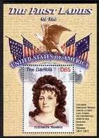 Gambia 2007 The First Ladies of the USA - Elizabeth Monroe perf m/sheet unmounted mint SG MS 5098f, stamps on constitutions, stamps on flags, stamps on birds, stamps on eagles, stamps on birds of prey, stamps on usa presidents, stamps on women, stamps on americana