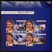 Sierra Leone 2005 International Year of Microcredit perf m/sheet of 4 values unmounted mint, SG MS4394, stamps on united nations, stamps on agriculture, stamps on fish, stamps on cows, stamps on bovine