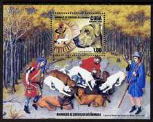 Cuba 2006 Hunting With Dogs perf m/sheet unmounted mint SG MS 4993, stamps on animals, stamps on dogs, stamps on hunting