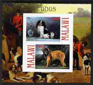 Malawi 2010 Dogs #03 imperf sheetlet containing 2 values unmounted mint, stamps on dogs