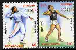 Bangladesh 2000 Sydney Olympic Games perf set of 2 unmounted mint SG 771-2, stamps on olympics, stamps on shot, stamps on 