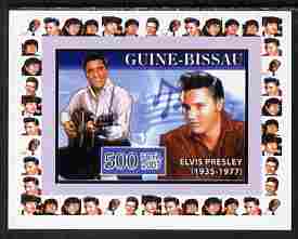 Guinea - Bissau 2007 Music Stars - Elvis Presley individual imperf deluxe sheet unmounted mint. Note this item is privately produced and is offered purely on its thematic appeal, similar to Yv 2319, stamps on personalities, stamps on music, stamps on pops, stamps on elvis, stamps on rock