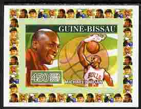 Guinea - Bissau 2007 Sportsmen of the Century - Michael Jordan individual imperf deluxe sheet unmounted mint. Note this item is privately produced and is offered purely o..., stamps on personalities, stamps on sport, stamps on basketball