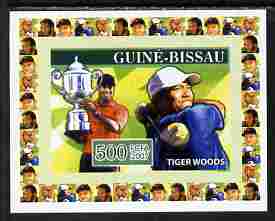 Guinea - Bissau 2007 Sportsmen of the Century - Tiger Woods individual imperf deluxe sheet unmounted mint. Note this item is privately produced and is offered purely on its thematic appeal, similar to Yv 2283, stamps on , stamps on  stamps on personalities, stamps on  stamps on sport, stamps on  stamps on golf