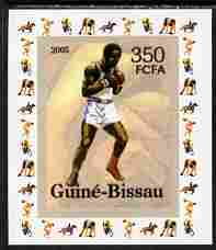 Guinea - Bissau 2006 Sports - Boxing individual imperf deluxe sheet unmounted mint. Note this item is privately produced and is offered purely on its thematic appeal, stamps on sport, stamps on boxing