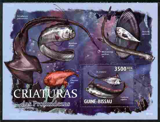 Guinea - Bissau 2010 Marine Life perf s/sheet unmounted mint, stamps on fish, stamps on marine life