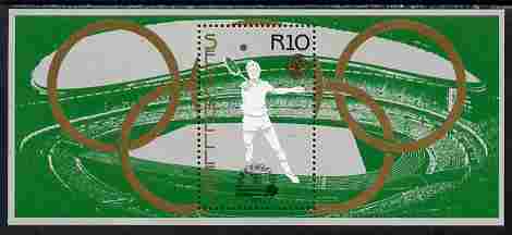 Seychelles 1988 Seoul Olympic Games perf m/sheet unmounted mint, SG MS 700, stamps on olympics, stamps on tennis