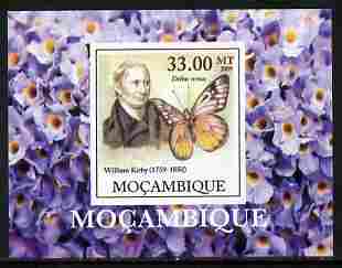 Mozambique 2009 William Kirby Butterflies & Insects #4 individual imperf deluxe sheetlet unmounted mint. Note this item is privately produced and is offered purely on its thematic appeal , stamps on butterflies, stamps on insects