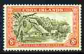 Cook Islands 1949-61 Native Hut 8d unmounted mint, SG 156, stamps on , stamps on  kg6 , stamps on tourism, stamps on bananas