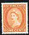 St Vincent 1955-63 QEII def 1c orange (watermark Script CA) unmounted mint SG 189, stamps on , stamps on qeii, stamps on 