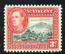 St Vincent 1949-52 KG6 Pictorial def 3c green & scarlet unmounted mint SG 166, stamps on , stamps on  kg6 , stamps on forts, stamps on 