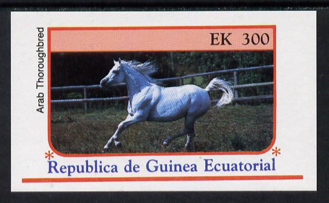 Equatorial Guinea 1976 Horses 300ek imperf m/sheet unmounted mint, stamps on animals  horse