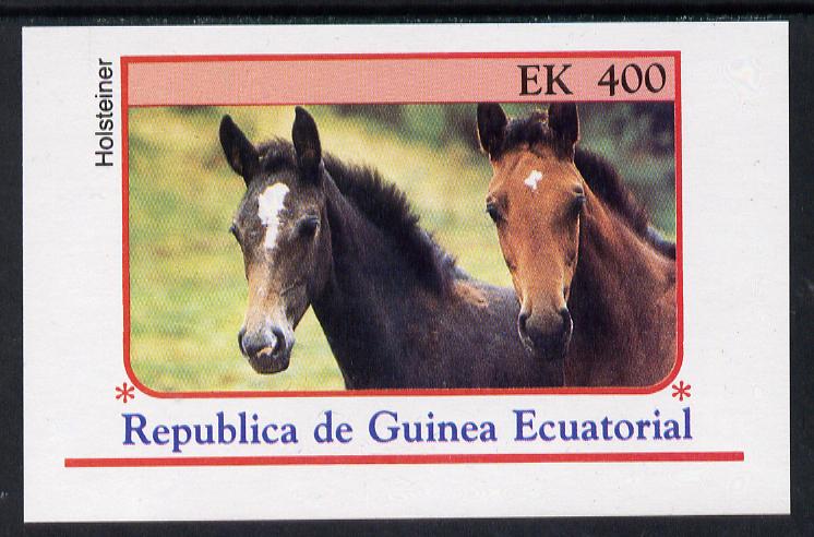 Equatorial Guinea 1976 Horses 400ek imperf m/sheet unmounted mint, stamps on animals  horse