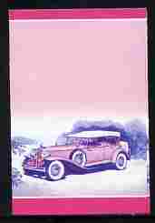 St Lucia 1984 Cars #2 (Leaders of the World) $3 Chrysler Imperial (1931) se-tenant proof pair in magenta & blue only unmounted mint as SG 759a, stamps on cars, stamps on chrysler