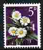 New Zealand 1960-66 Mountain Daisy 5d (from def set) unmounted mint SG 787, stamps on , stamps on  stamps on flowers