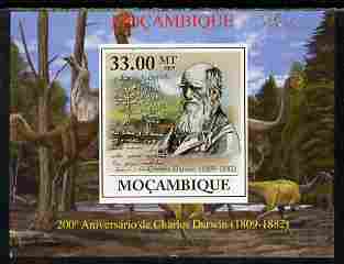 Mozambique 2009 200th Birth Anniversary of Charles Darwin #03 individual imperf deluxe sheet unmounted mint. Note this item is privately produced and is offered purely on..., stamps on personalities, stamps on science, stamps on animals, stamps on birds, stamps on dinosaurs, stamps on darwin