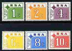 South Africa 1972 Postage Due set of 6 unmounted mint SG D75-80, stamps on postage due