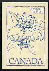 Canada 1979 Flowers & Trees - Bottle Gentium 50c booklet (blue on crean cover) complete and pristine, SG SB 86a, stamps on flowers   