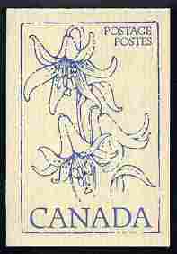 Canada 1979 Flowers & Trees - Canada Lily 50c booklet (blue on crean cover) complete and pristine, SG SB 86c, stamps on flowers     lily