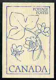 Canada 1979 Flowers & Trees - Hepatica 50c booklet (blue on crean cover) complete and pristine, SG SB 86d, stamps on , stamps on  stamps on flowers    
