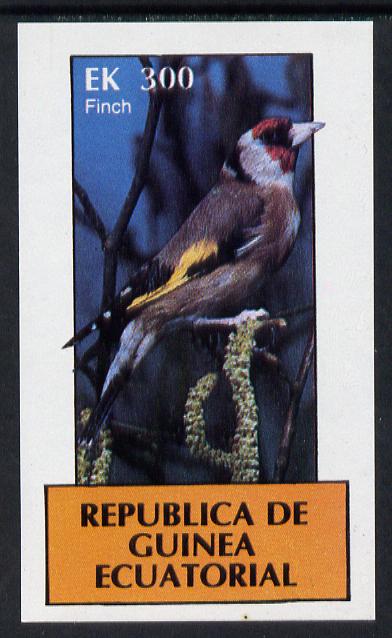 Equatorial Guinea 1977 Birds (Goldfinch) 300ek imperf m/sheet unmounted mint, stamps on birds