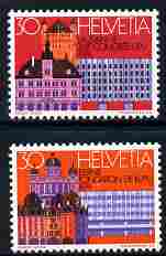 Switzerland 1974 UPU Congress perf set of 2 unmounted mint SG 885-86, stamps on , stamps on  upu , stamps on 