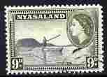 Nyasaland 1953-54 Lake Nyasa 9d (from def set) fine cds used, SG 181, stamps on lakes