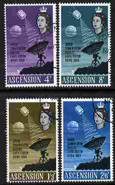 Ascension 1966 Opening of Apollo Communications Satellite perf set of 4 fine cds used, SG 99-102*, stamps on communications, stamps on satellites